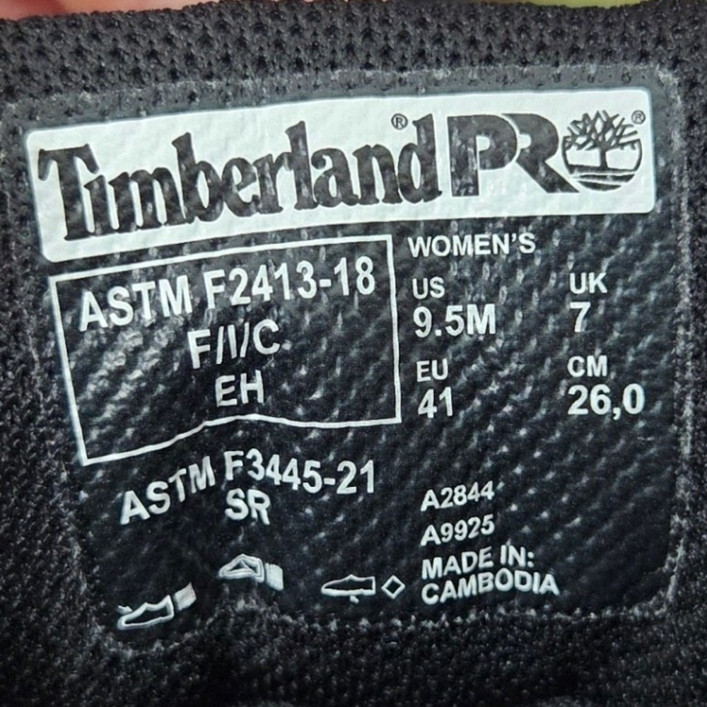 Timberland PRO Radius Work Shoe Composite Toe 1A2844 Black Purple Women Size 9.5 - Picture 8 of 10